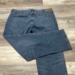 Duluth Trading Co Flex Ballroom Mid Wash Blue‎ Men 42x32 Relaxed Fit Denim Jeans